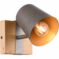 LED Wandspot - Trion Bimm - E14 Fitting - 1-lichts - Rond - Antiek Nikkel - Aluminium