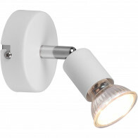 LED Wandspot - Trion Pamo - GU10 Fitting - 1-lichts - Rond - Mat Wit - Aluminium