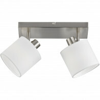 LED Plafondspot - Trion Torry - E14 Fitting - 2-lichts - Rond - Mat Nikkel - Aluminium