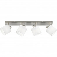 LED Plafondspot - Trion Torry - E14 Fitting - 4-lichts - Rechthoek - Mat Nikkel - Aluminium