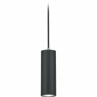 LED Railverlichting - Hanglamp - Trion Dual Monla - 2 Fase - GU10 Fitting - Rond - Mat Zwart - Aluminium
