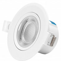 LED Spot - Inbouwspot - Aigi Lola - 5W - Warm Wit 3000K - Rond - Mat Wit - Aluminium