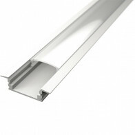 LED Strip Profiel - Delectro Profi - Wit Aluminium - 1 Meter - 25x7mm - Inbouw