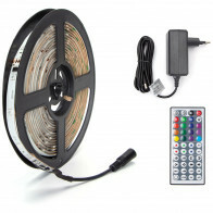 LED Strip Set Digitaal - Aigi Stippi - 5 Meter - 5050-30 - RGB - Waterdicht IP65 - Afstandsbediening - 12V