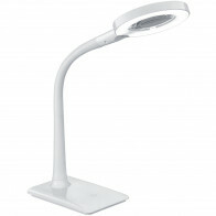 LED Bureaulamp - Tafelverlichting - Trion Lumpa - 5W - Warm Wit 3000K - Rond - Mat Wit - Kunststof