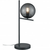 LED Tafellamp - Trion Pora - E14 Fitting - Rond - Mat Zwart - Aluminium