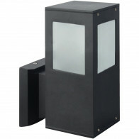 LED Tuinverlichting - Buitenlamp - Kavy 2 - Wand - Aluminium Mat Zwart - E27 - Vierkant