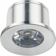 LED Veranda Spot Verlichting - 1W - Warm Wit 3000K - Inbouw - Rond - Mat Zilver - Aluminium - Ø31mm