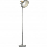 LED Vloerlamp - Trion Delvira - E27 Fitting - Rond - Antiek Nikkel - Aluminium