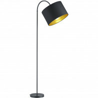 LED Vloerlamp - Trion Hostons - E27 Fitting - Rond - Flexibel - Mat Zwart - Aluminium