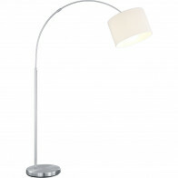 LED Vloerlamp - Trion Hotia - E27 Fitting - Verstelbaar - Rond - Mat Wit - Aluminium