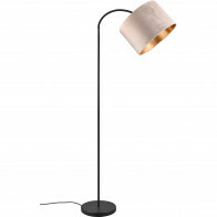 LED Vloerlamp - Trion Julina - E27 Fitting - Verstelbaar - Rond - Beige - Textiel