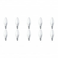 PHILIPS - LED Lamp 10 Pack - CorePro Candle 827 B35 FR - E14 Fitting - 5.5W - Warm Wit 2700K | Vervangt 40W