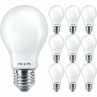 PHILIPS - LED Lamp E27 10 Pack - MASTER Value LEDbulb E27 Peer Mat 3.4W 470lm - 827 Zeer Warm Wit 2700K - Beste Kleurweergave - Dimbaar | Vervangt 40W