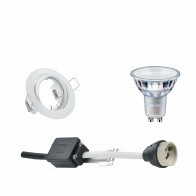 LED Spot Set - GU10 Fitting - Inbouw Rond - Mat Wit - Kantelbaar Ø83mm - Philips - MASTER 927 36D VLE - 4.9W - Warm Wit 2200K-2700K - DimTone Dimbaar