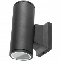 LED Tuinverlichting - Wandlamp Buiten - Aigi Wally Up and Down - GU10 Fitting - Rond - Mat Zwart - Aluminium - Philips - CorePro 827 36D - 9.2W - Warm Wit 2700K