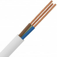 VMVL Kabel - Stroomkabel - 3x1.5mm - 3 Aderig - 20 Meter - H05VV-F - Wit