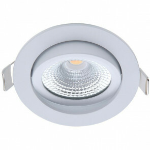 EcoDim - LED Spot - Inbouwspot - ED-10070 - 5W - Waterdicht IP54 - Dimbaar - Natuurlijk Wit 4000K - Mat Wit - Aluminium - Rond - Kantelbaar