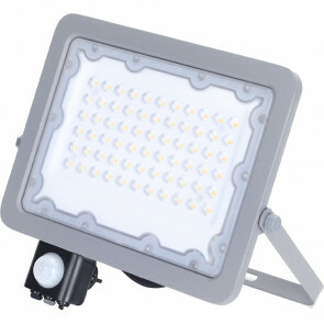 LED Bouwlamp met Sensor - Aigi Zuino - 50 Watt - Natuurlijk Wit 4000K - Waterdicht IP65 - Kantelbaar - Mat Grijs - Aluminium