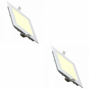 LED Downlight Slim - Inbouw Vierkant 6W - Warm Wit 2700K - Mat Wit Aluminium - 113.5mm Pack