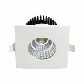 LED Downlight Vierkant Inbouw Waterdicht IP65 6W 4200K Natuurlijk Wit Aluminium Mat Wit Armatuur/Frame 90x90mm