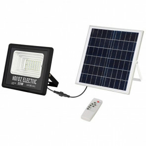 LED Floodlight op Zonne-energie - LED Schijnwerper - LED Solar Tuinverlichting Wandlamp - Togre - 25W - Helder/Koud Wit 6400K - Afstandsbediening - Waterdicht IP65 - Aluminium