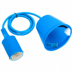 LED Hanglamp - Hanglampen - Aigi Yuka - E27 Fitting - Rond - Mat Blauw - Kunststof