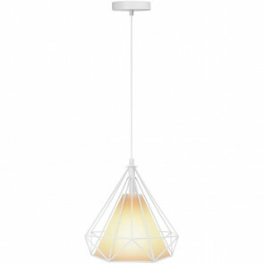 LED Hanglamp - Hangverlichting - Aigi Elsa - E27 Fitting - 1-lichts - Retro - Klassiek - Mat Wit - Aluminium