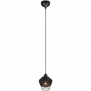 LED Hanglamp - Hangverlichting - Trion Bera - E27 Fitting - 1-lichts - Rond - Zwart - Aluminium