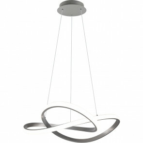 LED Hanglamp - Hangverlichting - Trion Corcy - 27.5W - Natuurlijk Wit 4000K - Dimbaar - Rond - Mat Nikkel - Aluminium