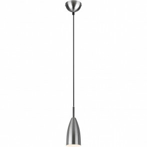 LED Hanglamp - Hangverlichting - Trion Farona - E14 Fitting - 1-lichts - Rond - Mat Nikkel - Aluminium