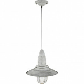 LED Hanglamp - Hangverlichting - Trion Fisun - E27 Fitting - Rond - Antiek Grijs - Aluminium