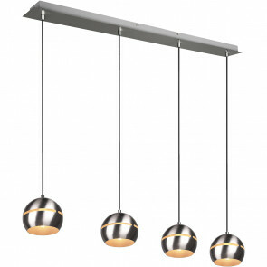 LED Hanglamp - Hangverlichting - Trion Flatina - E14 Fitting - 4-lichts - Rechthoek - Mat Nikkel - Aluminium 