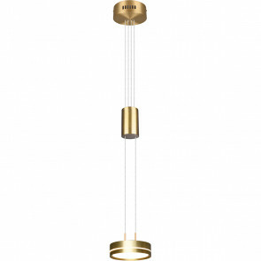 LED Hanglamp - Hangverlichting - Trion Franco - 7.2W - 1-lichts - Warm Wit 3000K - Rond - Mat Goud - Aluminium