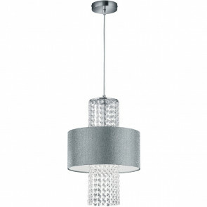 LED Hanglamp - Hangverlichting - Trion Kong - E27 Fitting - 1-lichts - Rond - Mat Zilver - Aluminium