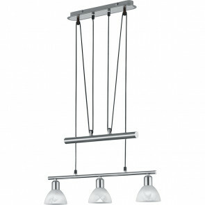 LED Hanglamp - Hangverlichting - Trion Levino - E14 Fitting - Warm Wit 3000K - 3-lichts - Rechthoek - Mat Nikkel - Aluminium
