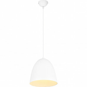LED Hanglamp - Hangverlichting - Trion Lopez - E27 Fitting - 1-lichts - Rond - Mat Wit - Aluminium