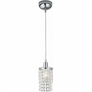 LED Hanglamp - Hangverlichting - Trion Pocino - E14 Fitting - 1-lichts - Rond - Mat Chroom - Aluminium