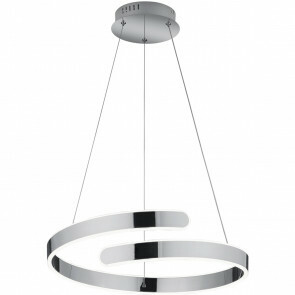 LED Hanglamp - Hangverlichting - Trion Prigon - 37W - Natuurlijk Wit 4000K - Dimbaar - Rond - Glans Chroom - Aluminium
