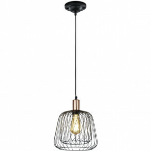 LED Hanglamp - Hangverlichting - Trion Simon - E27 Fitting - 1-lichts - Rond - Mat Zwart - Aluminium
