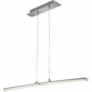 LED Hanglamp - Hangverlichting - Trion Stilo - 16W - Natuurlijk Wit 4000K - Rechthoek - Mat Chroom - Aluminium