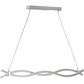 LED Hanglamp - Hangverlichting - Trion Wivo - 25W - Warm Wit 3000K - Rechthoek - Mat Nikkel - Aluminium