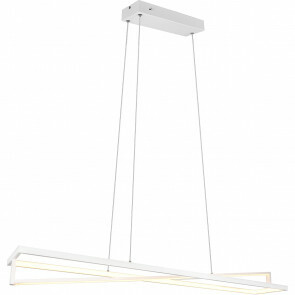 LED Hanglamp - Trion Ediyon - 35W - Aanpasbare Kleur - Dimbaar - Rechthoek - Mat Wit - Aluminium