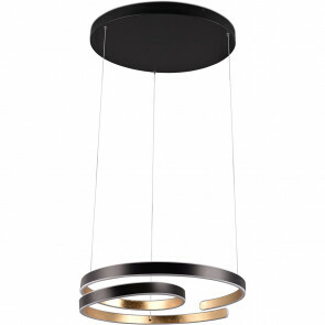 LED Hanglamp - Trion Renie - 68W - Warm Wit 3000K - Dimbaar - Rond - Zwart Goud - Metaal 1