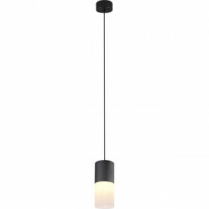 LED Hanglamp - Trion Roba - E27 Fitting - 1-lichts - Rond - Mat Zwart - Aluminium