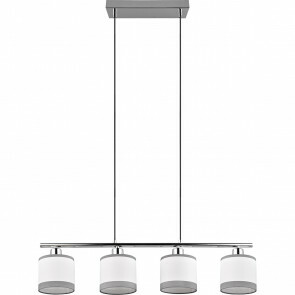 LED Hanglamp - Trion Vamos - E14 Fitting - 4-lichts - Rechthoek - Chroom - Metaal 1