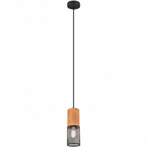 LED Hanglamp - Trion Yosh - E27 Fitting - 1-lichts - Rond - Mat Zwart - Aluminium