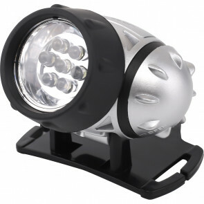 LED Hoofdlamp - Aigi Heady - Waterdicht - 20 Meter - Kantelbaar - 7 LED's - 0.54W - Zilver | Vervangt 6W