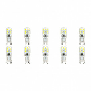 LED Lamp 10 Pack - Aigi Yvona - G9 Fitting - 2.5W - Helder/Koud Wit 6500K - Mat Wit - Kunststof