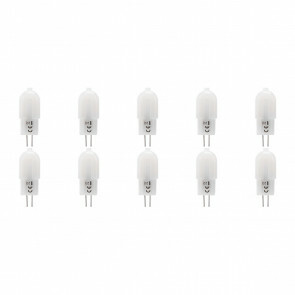 LED Lamp 10 Pack - G4 Fitting - Dimbaar - 2W - Warm Wit 3000K - Melkwit | Vervangt 20W